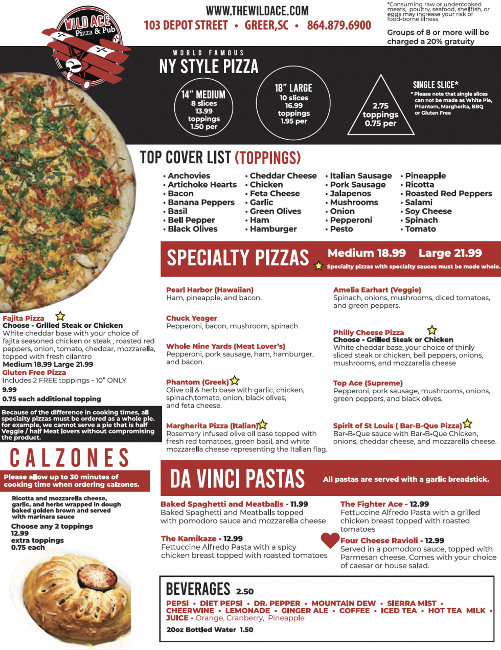 Menus Pizza and Beer Greer,SC Pizza and Beer Greer, SC Wild